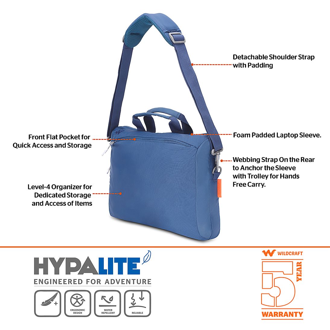 wildcraft messenger laptop bolsa